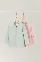 кофточка для новорожденных  К 300450-2уп/клубничный мусс,ландыши
