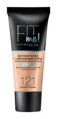Maybelline Fit Me тональный крем матовая кожа + невидимые поры №121 кремово-розовый