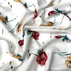 вискоза штапель с цветами фото