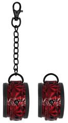 Красно-черные поножи Luxury Ankle Cuffs - 