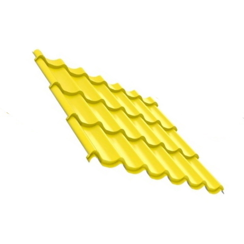 Металлочерепица Монтеррей Элит Полиэстер RAL 1018 Желтый 0,45 мм