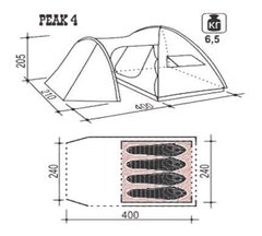 Кемпинговая палатка Indiana Peak 4