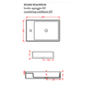 ArtCeram SCALINO Раковина накладная 38х60 см, с 1 отв под смеситель, без слив перелива, цвет белый. SCL003 01 00 bi