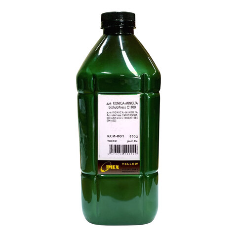 Тонер IMEX KCM-001 для KONICA MINOLTA bizhub PRESS C1100/C1085/C1070/C1060 (TN-622Y/TN-619Y) - фл. 830гр, желтый