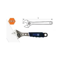 ОПТСНАБТОРГ | Ключ разводной КОБАЛЬТ 160 мм, ширина захвата 24 мм двухкомпонентная рукоятка (244-933)