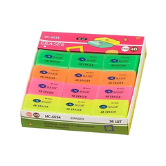 
          Ластик Basir, прямоугольная форма, разноцветный неоновый корпус, размер 4*2.8 см