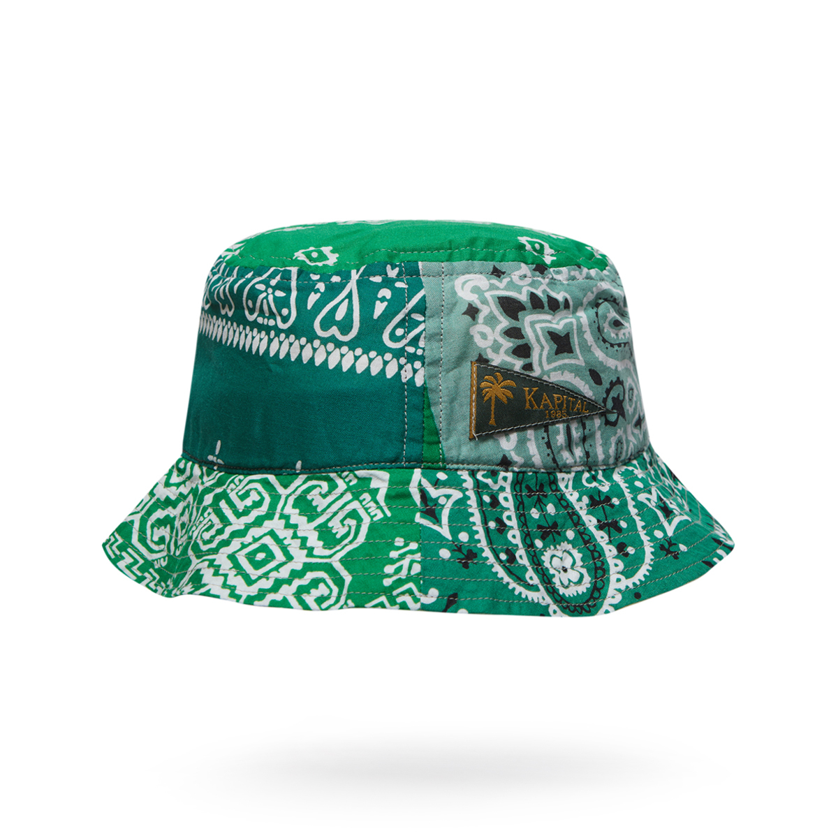 KAPITAL: BANDANA PATCHWORK BUCKET HAT 