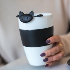 Кружка aroma, 400 мл, темно-серая