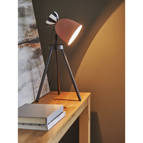 Светильник настольный Anniken, 20х58 см, черный/белый/терракотовый