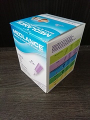 7643 Ланцет автоматический Medlance plus Lite 1,5 мм 25, для капиллярного забора крови, 200 штук сиреневые /HTL-STREFA S.A., Польша/