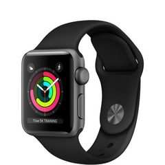 Смарт часы APPLE Watch Series 3 GPS, 38mm Space Gray Aluminium Case with Black Sport Band