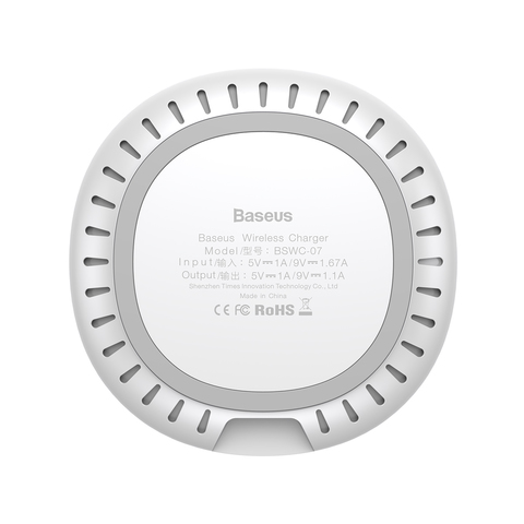 Беспроводная зарядка для телефона быстрая Baseus UFO Desktop Wireless Charger White