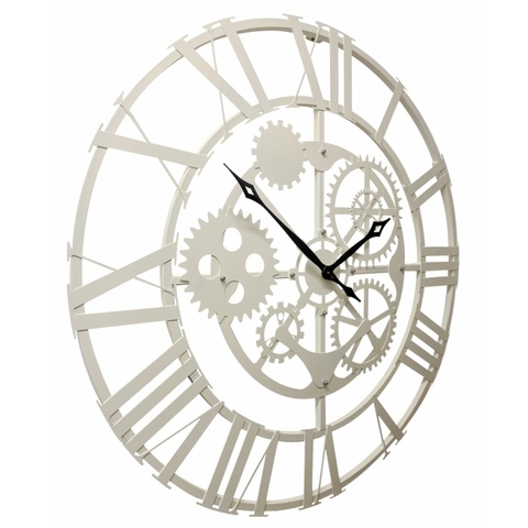Настенные часы 07-023 Большой Скелетон Римский Молочный Династия