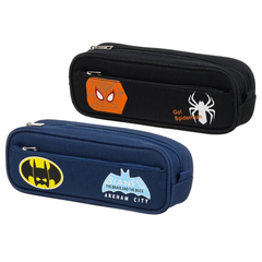 Пенал-косметичка Hong без наполнения, 22,5*8*5 см, серия "Супергерои", с внешним карманом, ассорти