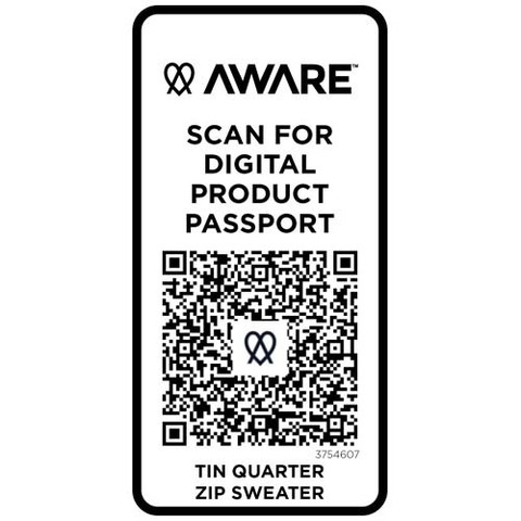 Tin унисекс-свитер с молнией на четверть из переработанных материалов Aware™