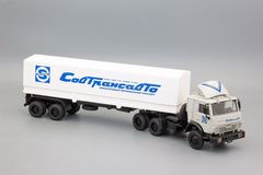 KAMAZ-54115 semitrailer with tarpaulin Sovtransavto metal spoiler Elecon 1:43