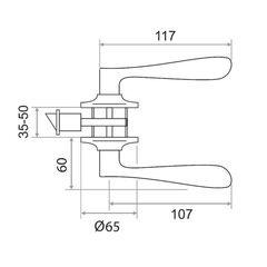 Защелка Trodos, ЗВ3-05, 204131, никель