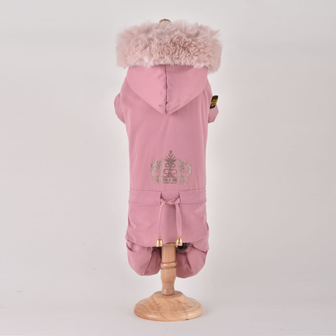 Royal Dog костюм зимний стразы (розовый) 