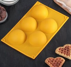 Силиконовая форма полусфера 5 ячеек