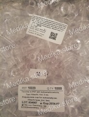 Капсулы полистироловые для анализаторов типа Hitachi (Polystyrene cup for autoanalyzer. Hitachi type) 3 мл уп.1000 шт ROLL s.a.s., Италия