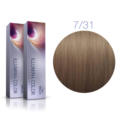 Wella Professional Illumina Color 7/31 (Блонд золотисто - пепельный) - Стойкая крем-краска для волос