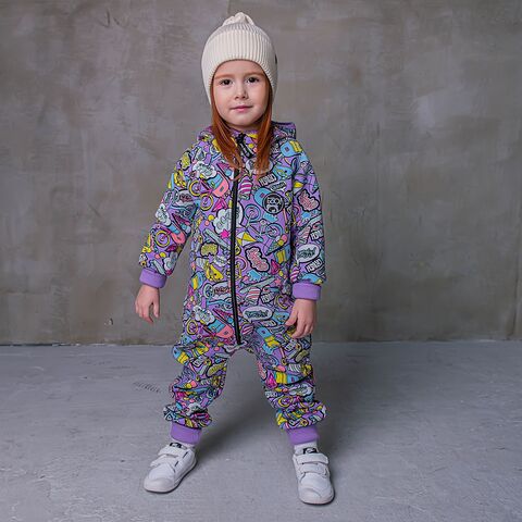 Warm hooded jumpsuit with flap - Sporty Girls