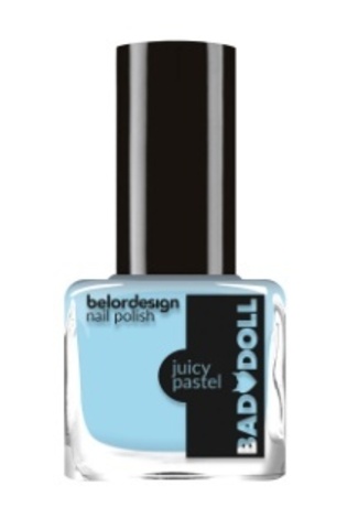 BelorDesign Лак для ногтей Bad Doll  JUCY PASTEL тон 310 голубой 6мл