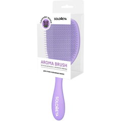 Расческа для сухих и влажных волос с АРОМАТОМ ЛАВАНДЫ Solomeya Wet Detangler Brush Cushion Lavender