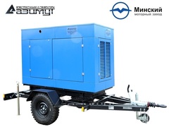 Дизельный генератор Азимут ЭД-40-Т400-2РПМ1 ММЗ на шасси в капоте с автозапуском