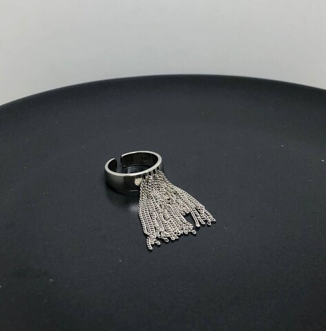 Кольцо с висюльками серебро