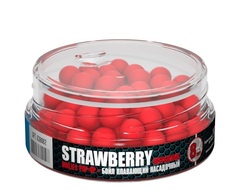 Бойлы насад. плав. Sonik Baits STRAWBERRY MICRON Fluo Pop-ups 8мм 50мл