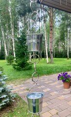 Дождевая цепь «Ведра на кольцах. Большие. 8 см.»