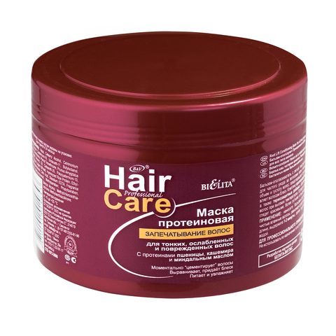 Белита HAIR CARE Маска протеиновая запечатывание волос для тонких,ослабленных,повреждённых  500мл