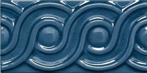 Adex Modernista Relieve Clasico C/C Azul Oscuro 7.5x15
