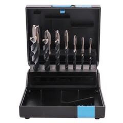 Набор метчиков машинных M3 -M12 HSSE DIN371/376 (B/4-5P, + сверла) 14пр Volkel 47856