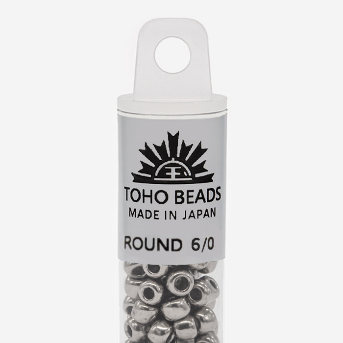 Японский бисер TOHO Round 6/0 (№711), металлизированный, непрозрачный глянцевый