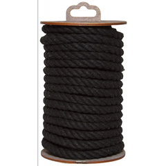 Хлопковая веревка для шибари, на катушке, черная, 20 м