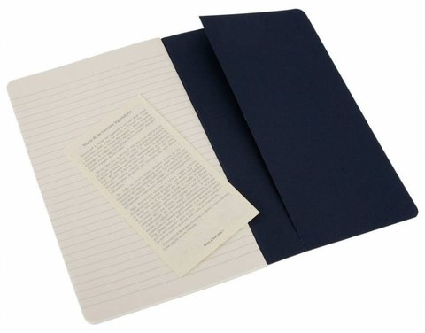 Набор 3 блокнота Moleskine Cahier Journal Large, цвет синий индиго, в линейку