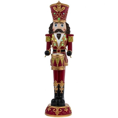 Фигурка декоративная с подсветкой "Щелкунчик" (2xAAA н/п), L22 W24 H90 см,