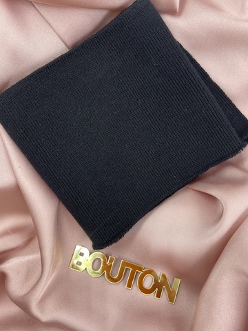 Воротник (подвяз) трикотажный черный 0,4 м, ширина 9 см