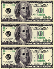 Сахарная картинка Доллары, 20*8 см