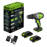 Дрель-шуруповерт ударная Greenworks GD24DD60K2 24V (60Нм) аккумуляторная, с АКБ 2×2 А/ч и ЗУ