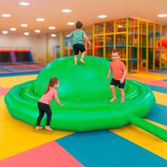 Надувное оборудование «Надувной живот» 3*3*1,2 м, зелёный