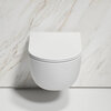 Ceramica Nova Modena CN6063 Подвесной унитаз c ультра тонким сидением и крышкой с функцией плавного закрытия, цвет: белый