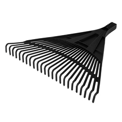 61708 Грабли веерные пластиковые без черенка // 600 мм // 24 плоских зуба // Сибртех