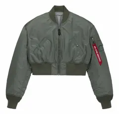 Бомбер Alpha Industries Cropped MA-1 W Field Grey (Полевой серый)