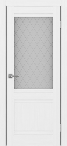 Турин_502U.21.30 ЭКО-шпон Белый лёд-Кристалл б.цв/Щит МДФ