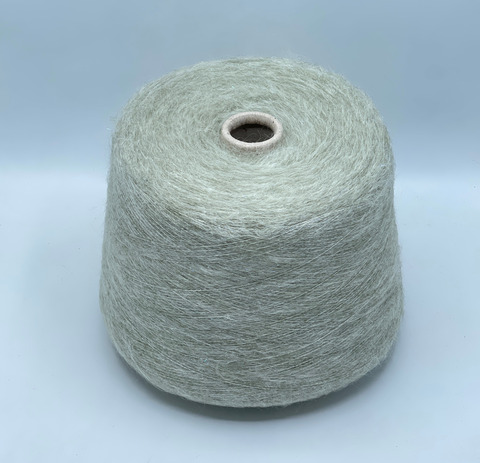 Filcom, Etereo,850м. 60% Супер кидмохер, 25% Шелк, 12% Беби альпака, 3% Меринос+рваный люрекс, Шалфей,меланж(583), 39860
