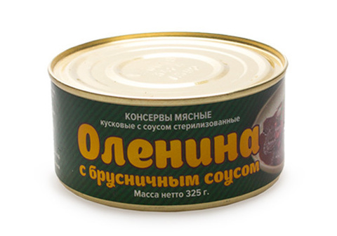 Оленина в брусничном соусе, 325г