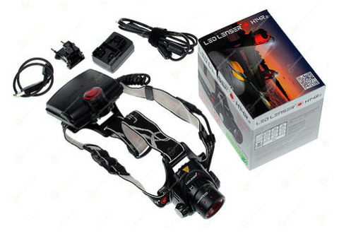 Фонарь налобный Led Lenser H14R.2, чёрный, светодиодный, AAx4 (7299-R)